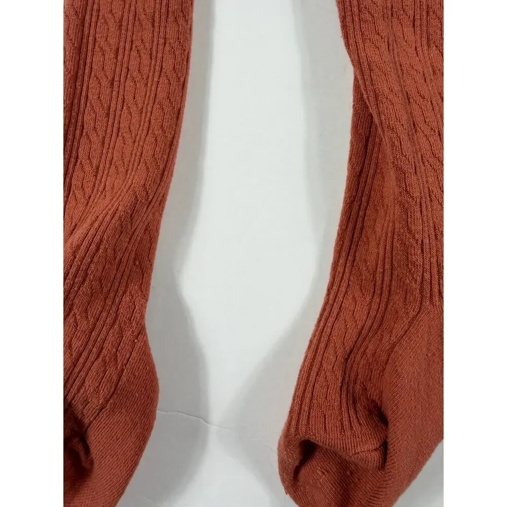 Little Stocking Co. Cable Knit Tights Bundle 3–4 Years Rust & Teal 2 Pair